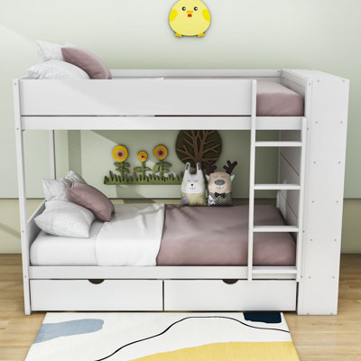 Obryan 2 Drawer Standard Bunk Bed with Shelves by RBParadise