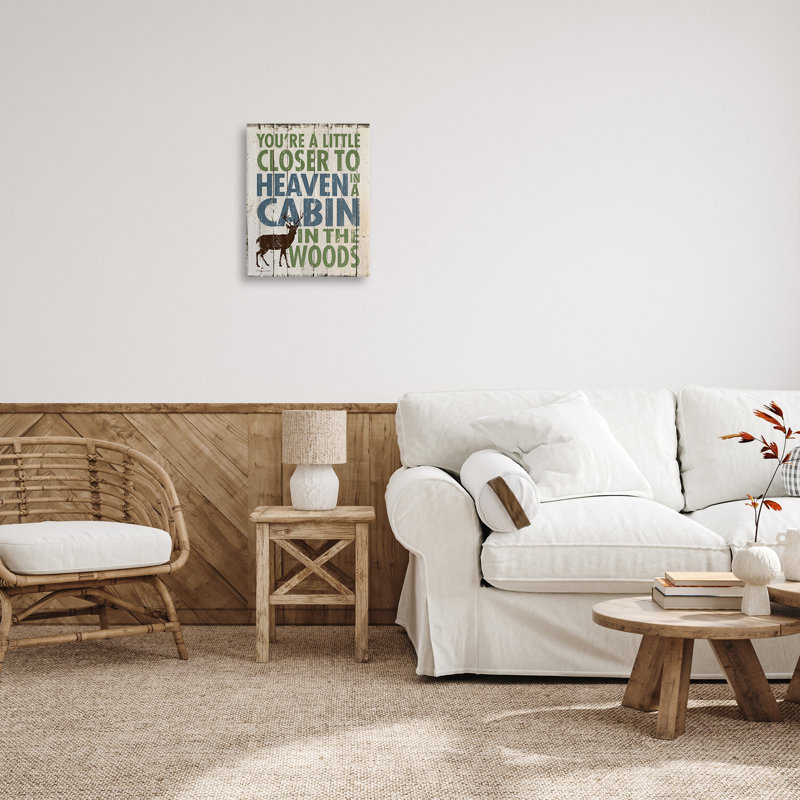 "Closer to Heaven in a Cabin", art mural sur toile par Stephanie Workman Marrott, H 20 po x l 16 po