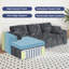 Canapé modulaire de 108 po avec 2 pièces modulaires de style moderne, sans assemblage (faisant face à la gauche, gris)-987004636-989981752