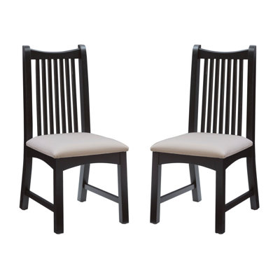 Slat Back Side Chair in Black
