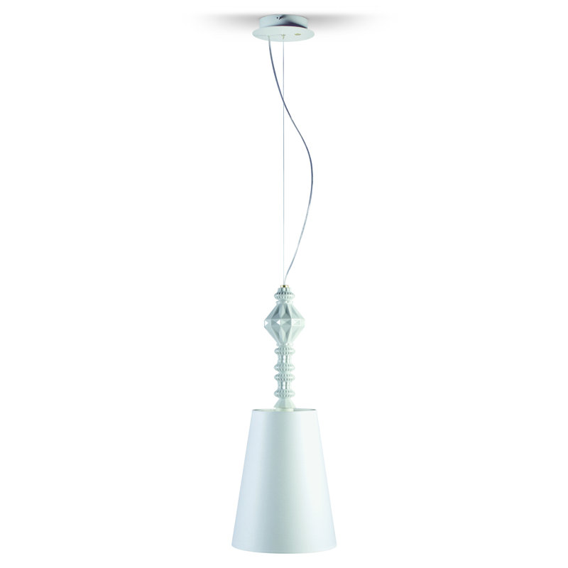 Belle de Nuit 1 - Light Single Bell Pendant, White