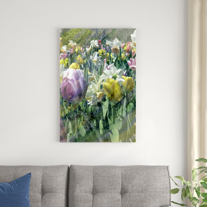 Le printemps à Giverny II, H 36 po x l 24 po x P 1,25 po