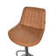 DUBROVNIK Swivel Upholstered and Faux Leather Adjustable Height Bar Stool with Steel Frame-106274707