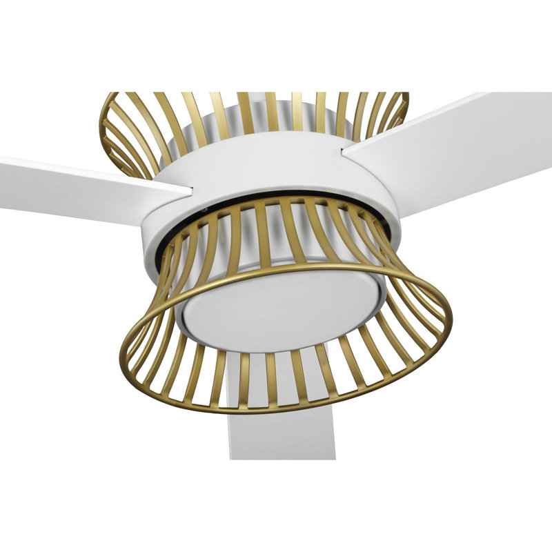 Bisbee 55'' Ceiling Fan with LED Lights, Matte White