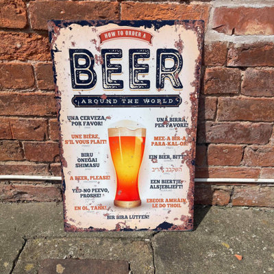 Order a Beer Around the World Wall Décor