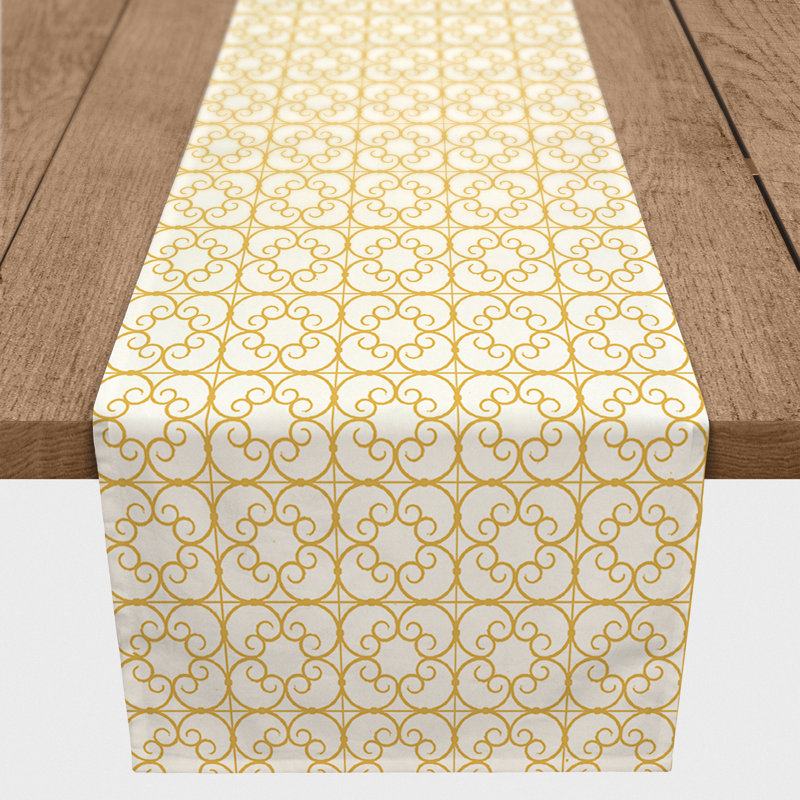 Chemin de table Pettengill, 72 po x 16 po, Jaune