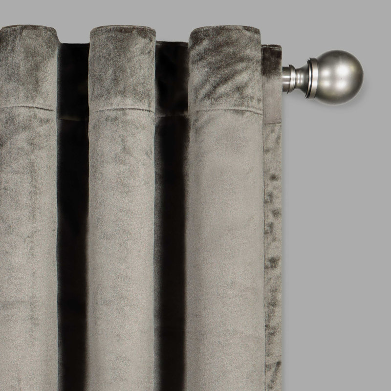 Curtain Single Panel, 50" W x 95" L, Charcoal