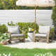 Romare Rattan Conversation Patio Chair with Cushions