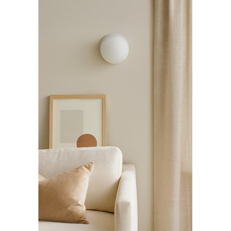 Bronwood Flush Mounted Sconce, White, Matte Black, 6" H x 6" L x 6" W