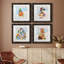 «Groovy Chick and Sky», ensemble de 4 peintures sur toile encadrées-622643901-622643875