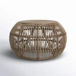 Felipe Rattan Drum Coffee Table