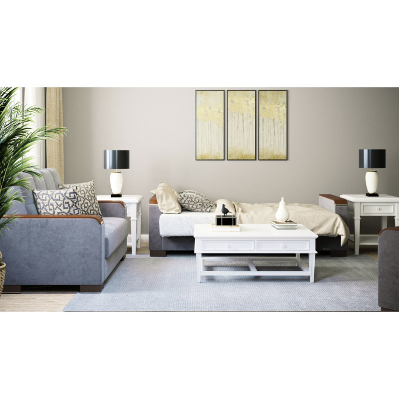 Grey Microfiber With Storage Function - X Collection Modern Living Upholstered Extra Convenient Seating