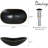 Davivy 24.5"x13.8'' Ceramic Oval Vessel Bathroom Sink with Pop Up Drain-93100315