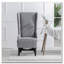 Fauteuil d'appoint en velours à haut dossier de 23,03 po de largeur