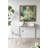 40x14x31" Rustic Iron Arched Fence Console Table