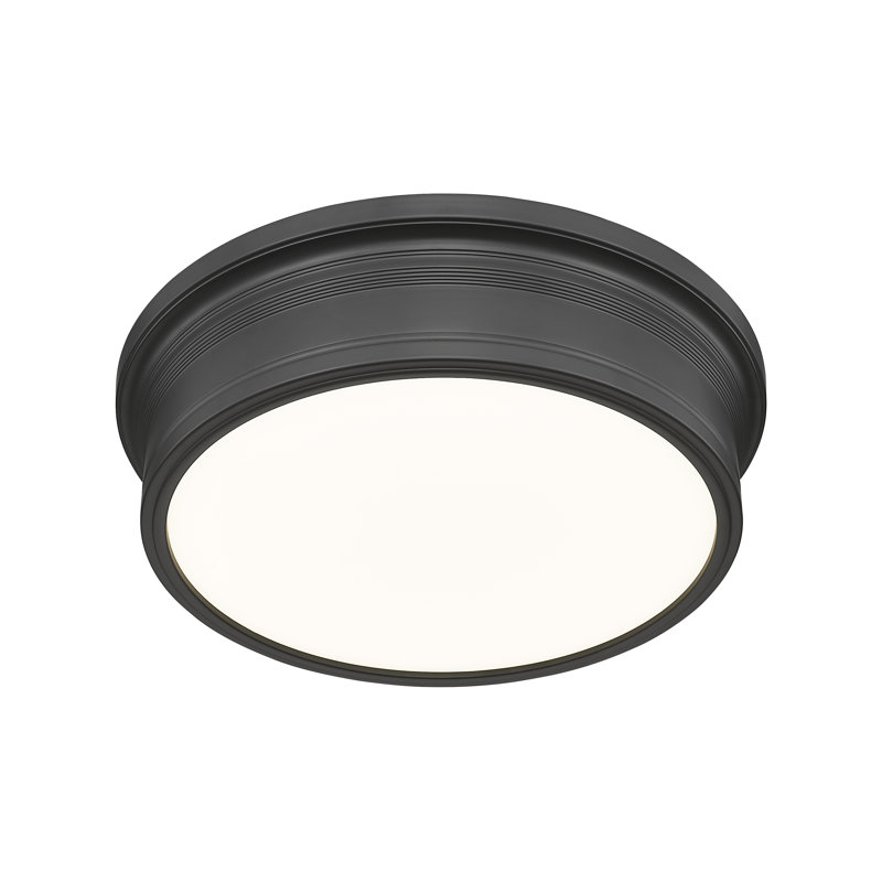 Bentley 16 inch Matte Black 1 Light Flush Mount, Matte Black