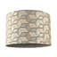20cm H Cotton Drum Lamp Shade ( No Direct Attachment Method ) in Silver