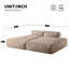 Canapé modulaire surdimensionné de 90 po Boneless-1836561342