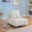 Canapé simple en tissu sans accoudoirs avec coussin à ressorts et pieds fuselés Chrystina-279711367