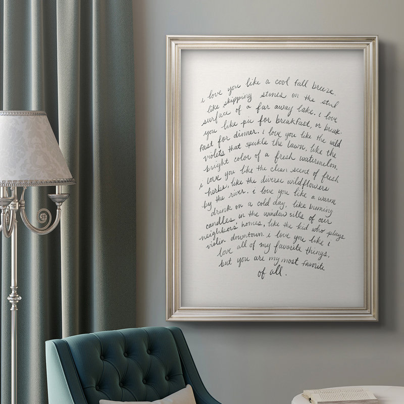 Lettre à un amant II Lettre à un amant II - reproduction d'art sur toile, L 29 po x H 41 po