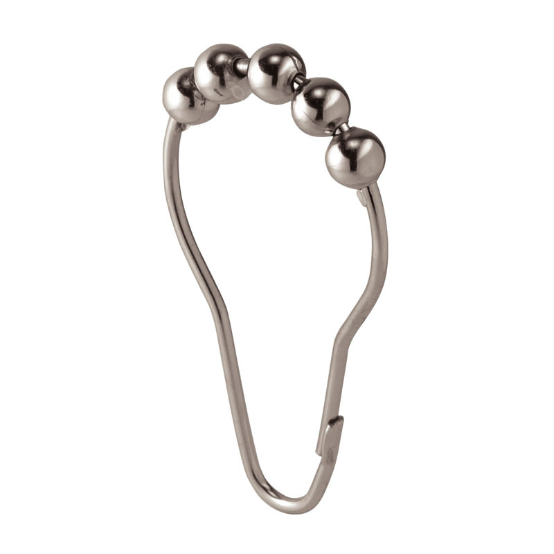 Anneaux / crochets de rideau de douche en acier iDesign Rollerz - bronze, Chrome