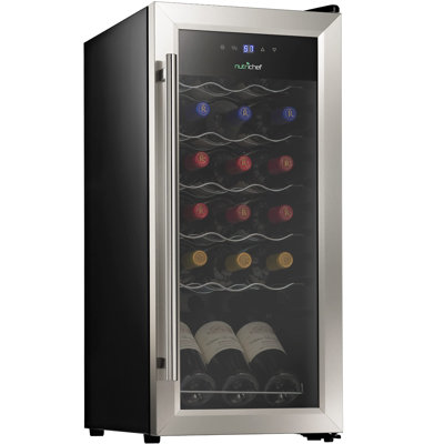 Cave à vin pour réfrigérateur à vin - commande à bouton tactile numérique avec joint hermétique, contient un emplacement pour bouteilles debout (capacité de rangement de 18 bouteilles)