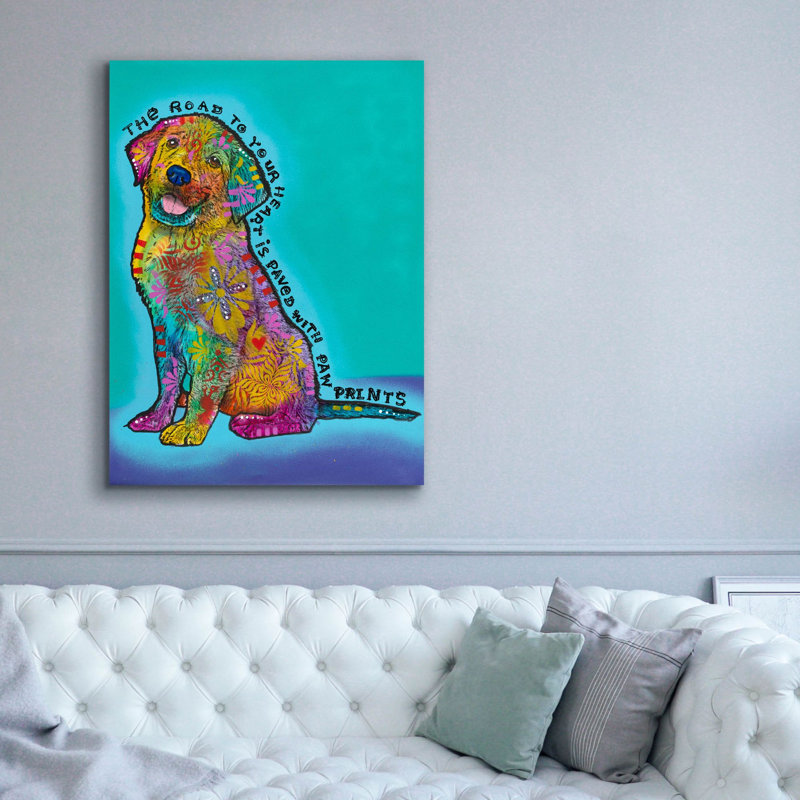 «Road To Your Heart» par Dean Russo, art mural sur toile, H 54 po x l 40 po x P 1,5 po