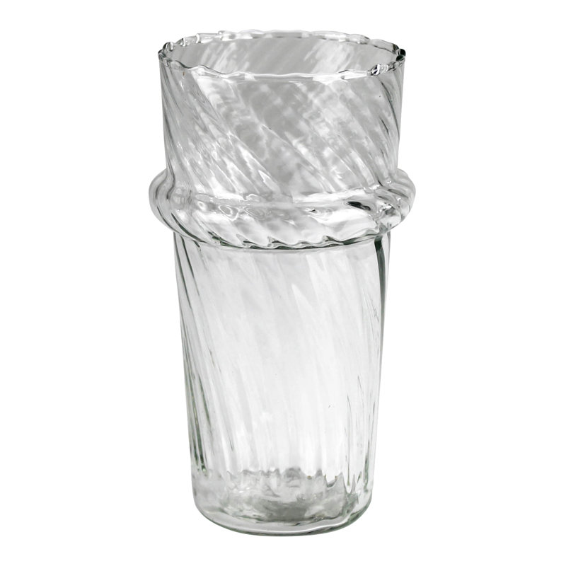 Swirled Drinking Glass  8 Oz Capacity