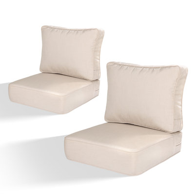 6 Inch Sunbrella Outdoor Chair Seat Back Cushion Set