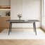 Modern Grey Dining Table, Sintered Stone Top with Marble Vein Pattern, Carbon Steel Base Fast Dispatch From UK Warehouse – Dispatched Within 2 Days-289174810