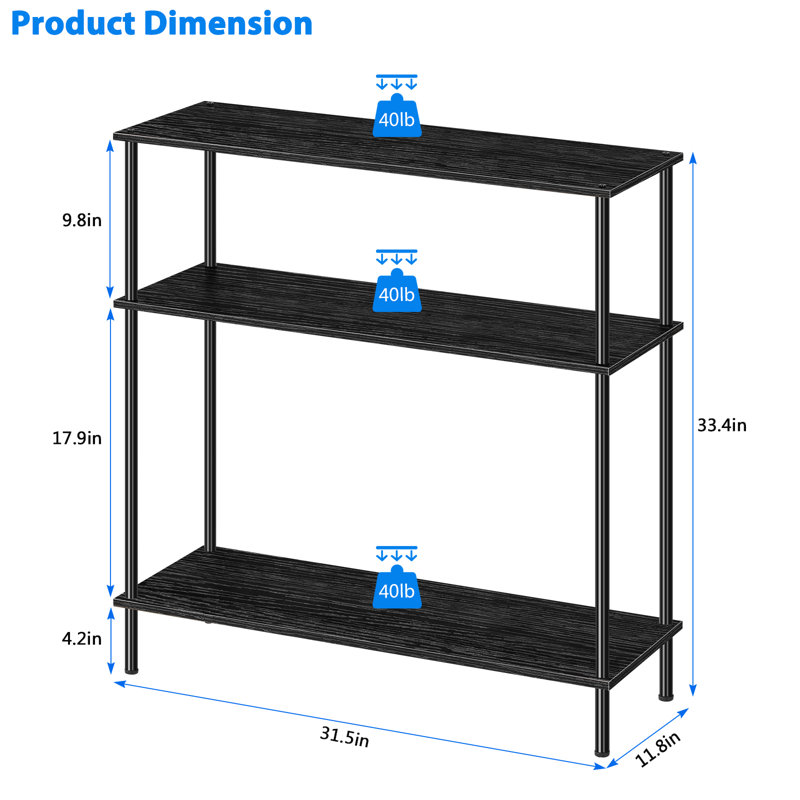 Contrell 32'' Console Table, Black