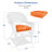 White Wicker Chair With Orange Cushion-2029405153-2029405154