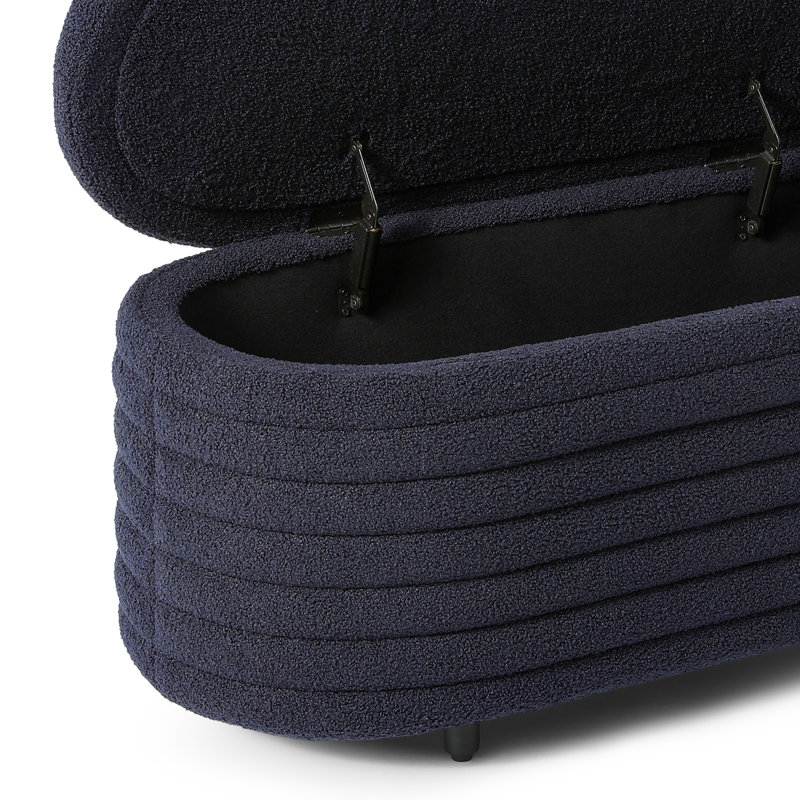 Banc de rangement en sherpa Bayville, H 18,1 po x l 42,5 po x P 17 po, Vert