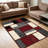 Black, Red and Beige Geometric Blocks carpet-easy to clean, machine-washable, soft and comfortable; suitable for door mats, kitchens, living rooms, bedrooms, corridors, and laundry areas. Easy to clean, durable carpet for home decoration.-128973720
