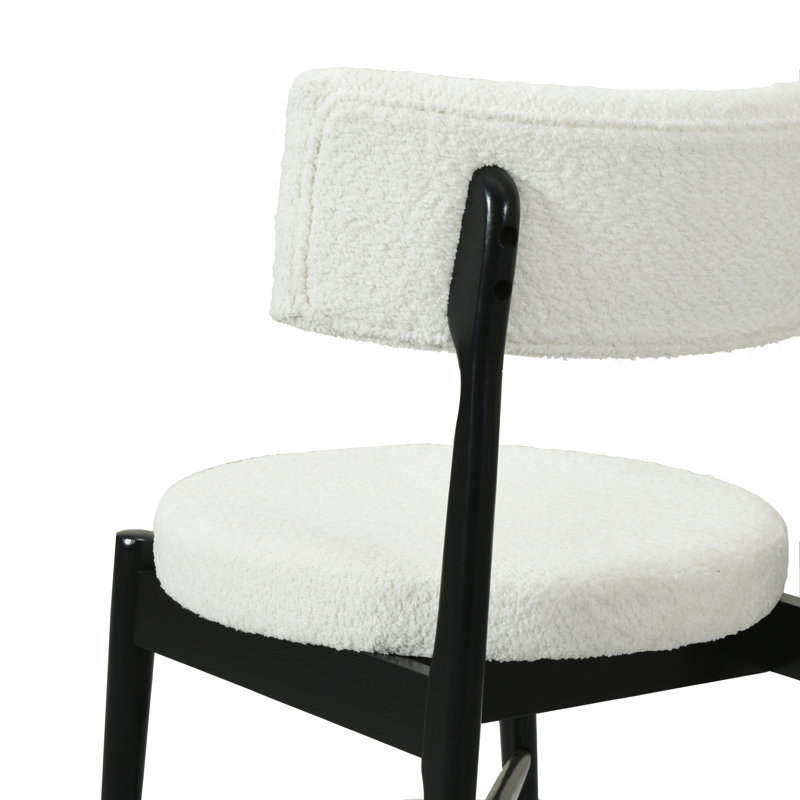 Chaises de salle à manger de style Mid-Century moderne (MP2 / carton) noir + beige, Noir