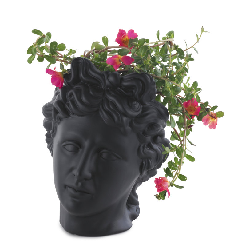 Guiditta Ceramic Vase, Black
