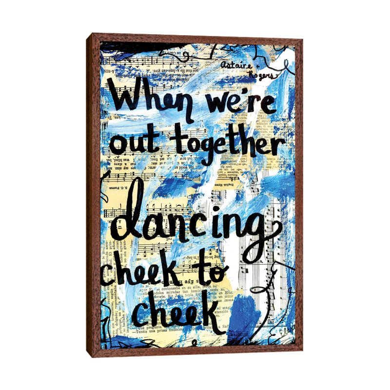 Cheek To Cheek by Elexa Bancroft - Print on Canvas, Classic Brown Wood Framed, 66.04 cm H x 45.72 cm W