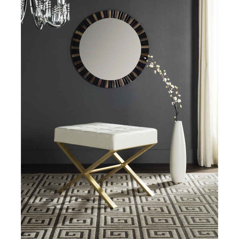 Cayce Faux Leather Ottoman