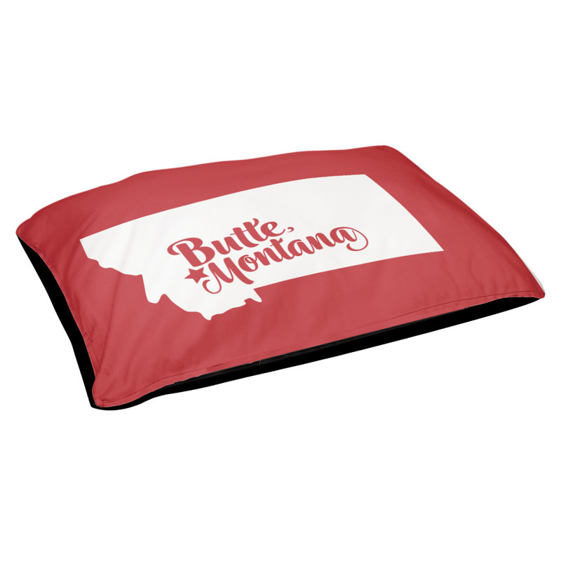 Coussin stylisé montana Butte, Petit (L 18 po x l 28 po), Rouge