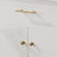 Meuble-lavabo 30 po avec lavabo, armoire de salle de bain avec portes à fermeture en douceur et tablette réglable, conception à profil courbé, pieds en bois d'hévéa, blanc-121086266