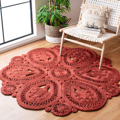 Dutton Natural Fiber Hand Woven Jute Solid Color Rug
