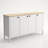 Rowson Elegant Console Table with Multiple Shelves, White & Wood Finish, 63.0 x 35.4 x 17.3 inches | 100% Chipboard with MDF Frame, Thickness: 0.7 inches | Perfect for Living Room Storage & Stylish Decor