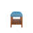 Charla Light Blue Fabric & Oak Finish Bench-2072608327