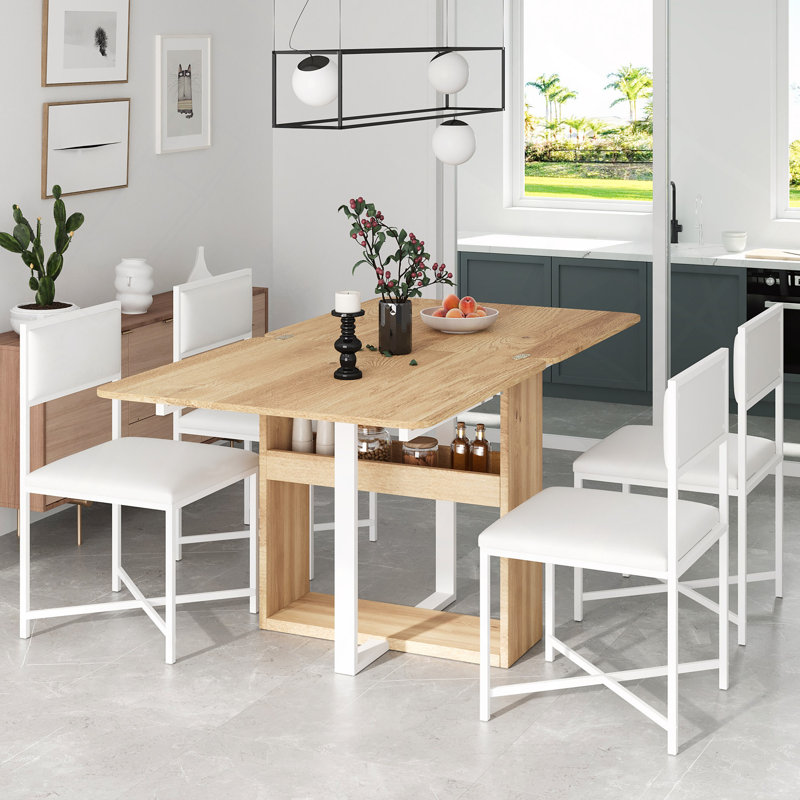 Ensemble de table de salle à manger extensible de 63 pouces Modern Modern