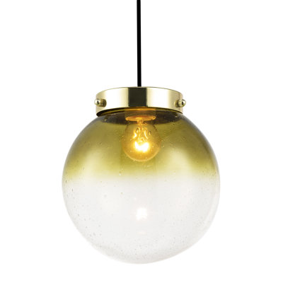 21 cm H Glass Lamp Shade in Green