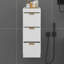 Armoire de salle de bain 12 po avec tiroirs, armoire flottante murale avec ligne décorative, système de fermeture en douceur-1316079416