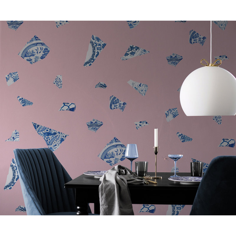 Harleston 10m x 52cm Matte Paste the Wall Wallpaper Roll,  Pink/Blue