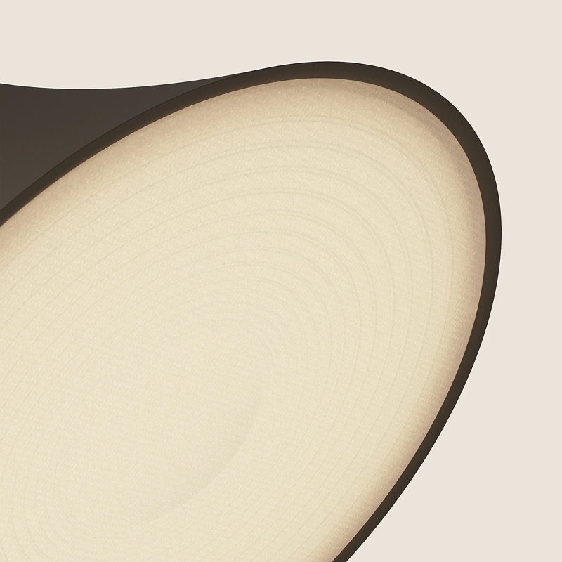 Gota Pendant Light, Walnut, White, 14" H x 9.84" W x 9.84" D