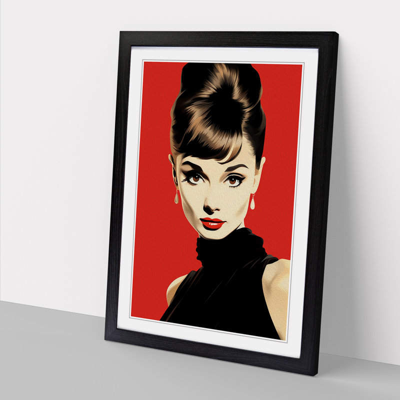 Single Picture Frame Print on Wood, 64cm H x 46cm W, Black Framed