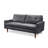 Arbadella 70" Industrial Vintage Upholstered Sofa, Distressed Leather-Look Apartment Couch-1778868674